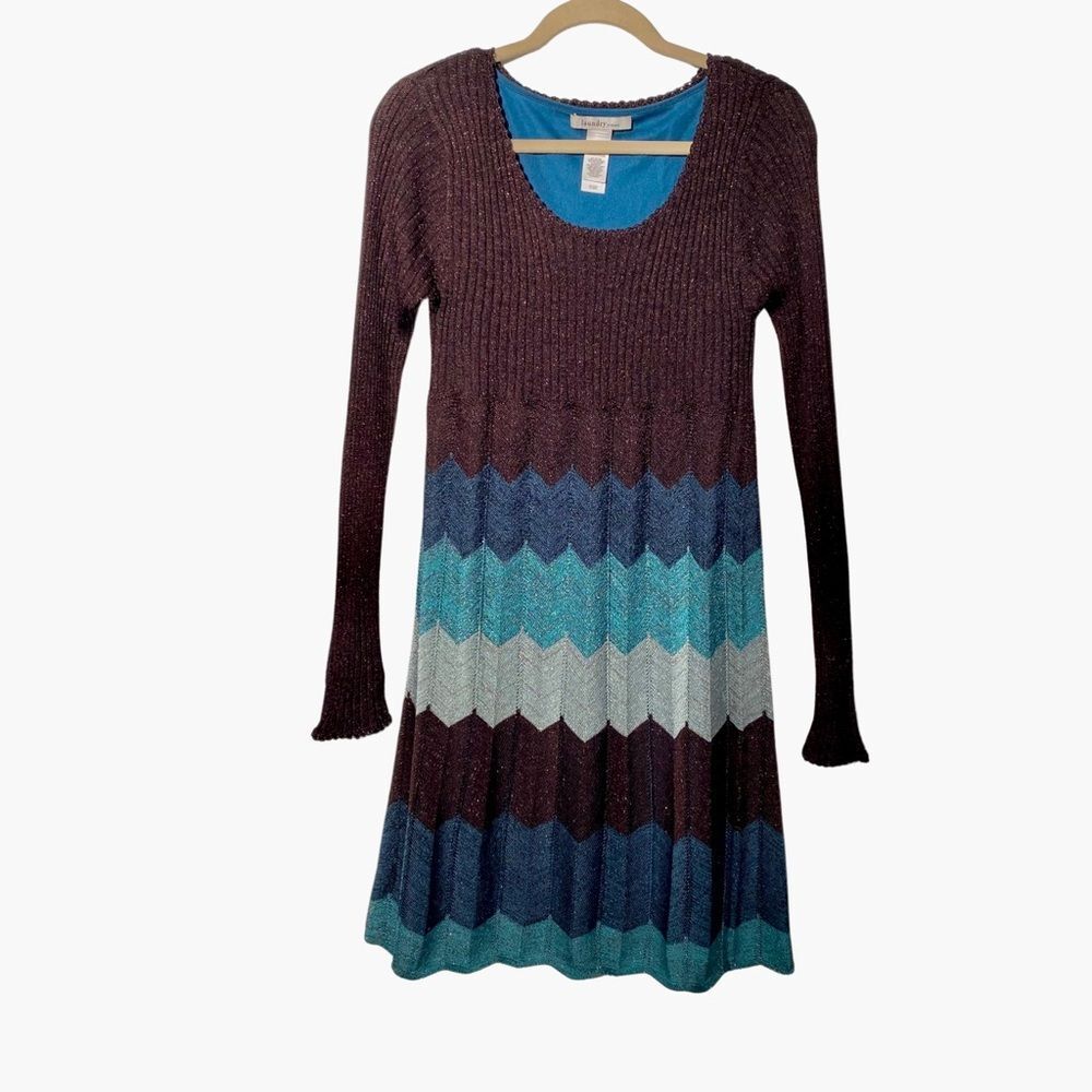 Laundry by Design Sparkly Metallic Knit Dress Size M